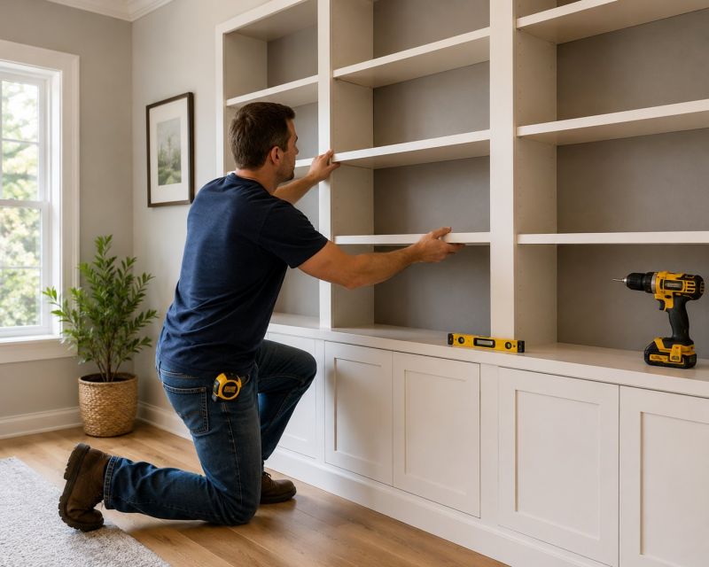 Built In Bookcase Installation in Frederick, MD