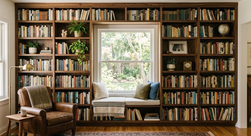 Custom Bookshelves Installation in Frederick, MD