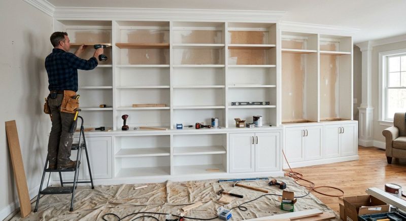 Mudroom Shelving Installation in Durham, NC